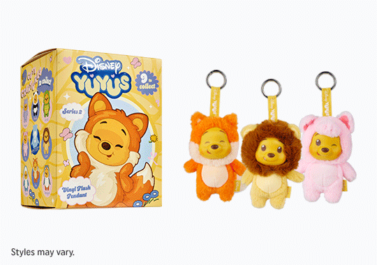 Disney YuYus Stitch /Winnie the Pooh Character Plush Keychain Assortment Series 2