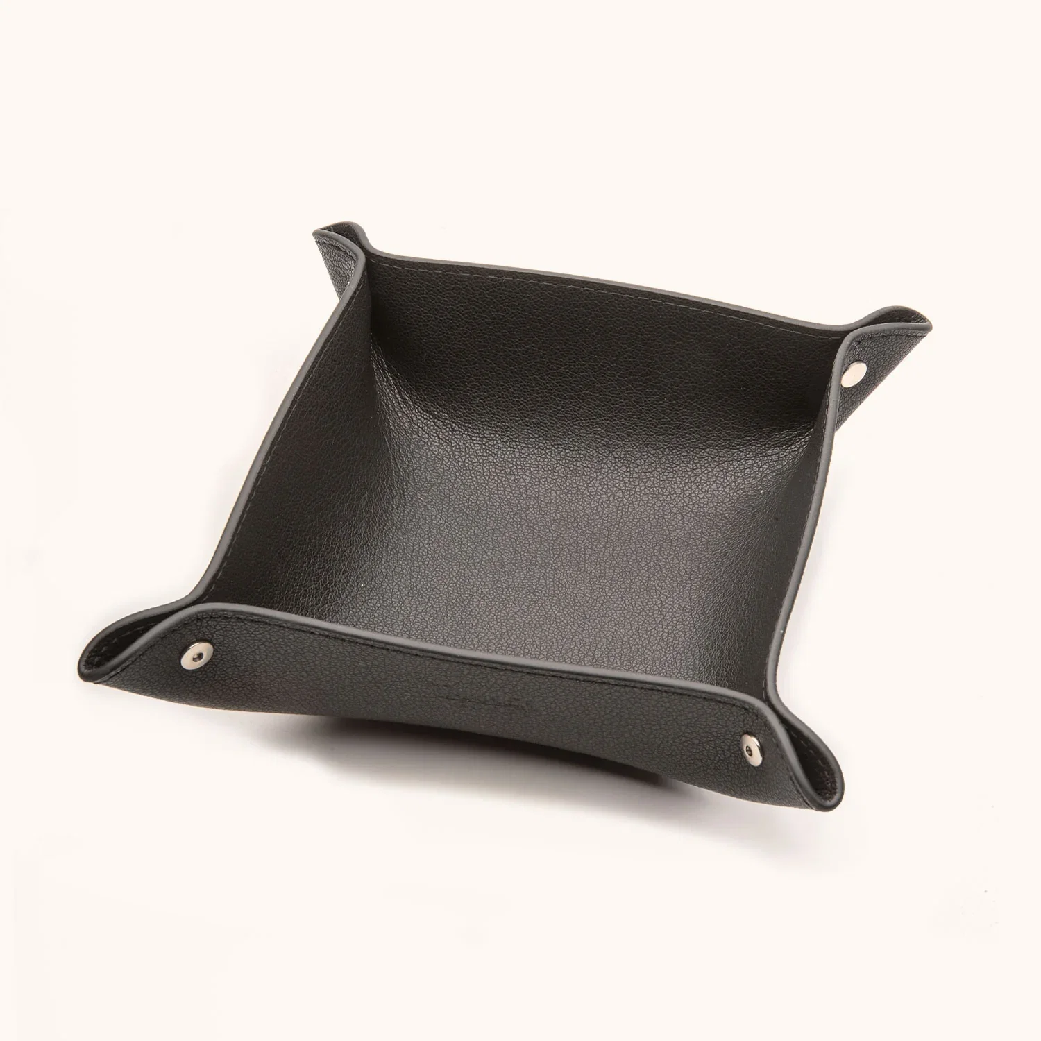 Image of Recycled Leather Valet Tray - Black