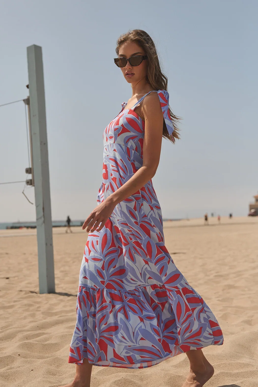 Image of Hendy Shoulder Tie Maxi Dress Areca