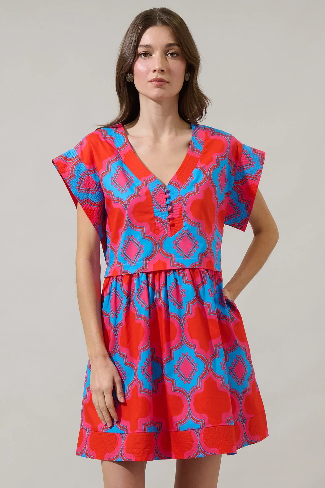 Image of Devany Jolene Trapeze Mini Dress