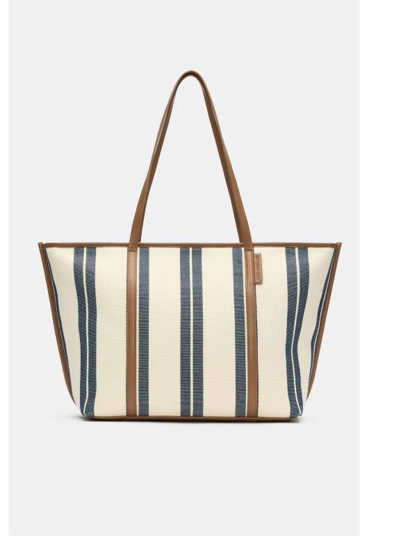 Trim Detail Stripe Tote