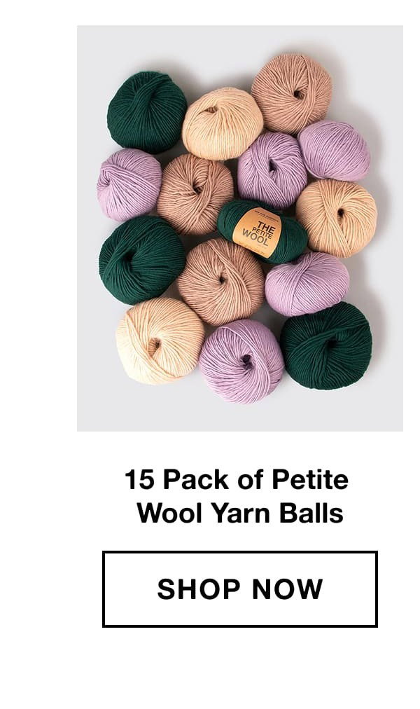 15 Pack of Petite Wool Yarn Balls