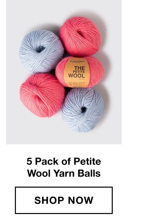 5 Pack of Petite Wool Yarn Balls
