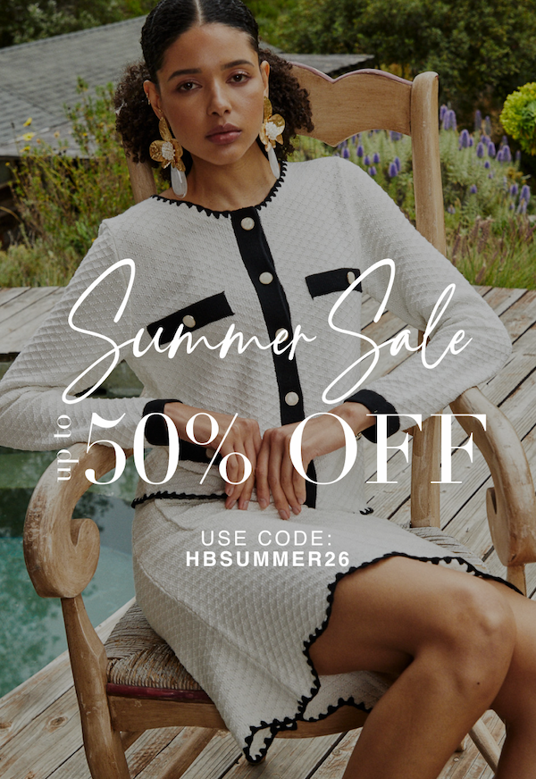 Summer Sale up to 50% off sale items. use Code: HBSUMMER26