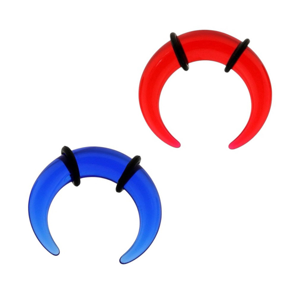 00G 0G O Rings Acrylic C Shaped Tapers Septum Pincher Ear Gauges Piercings Jewelry - Sold Individually