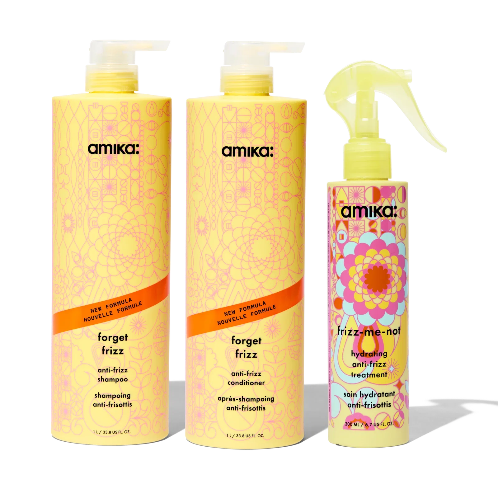Image of super-sized frizz fighters set | anti-frizz shampoo, conditioner + treatment