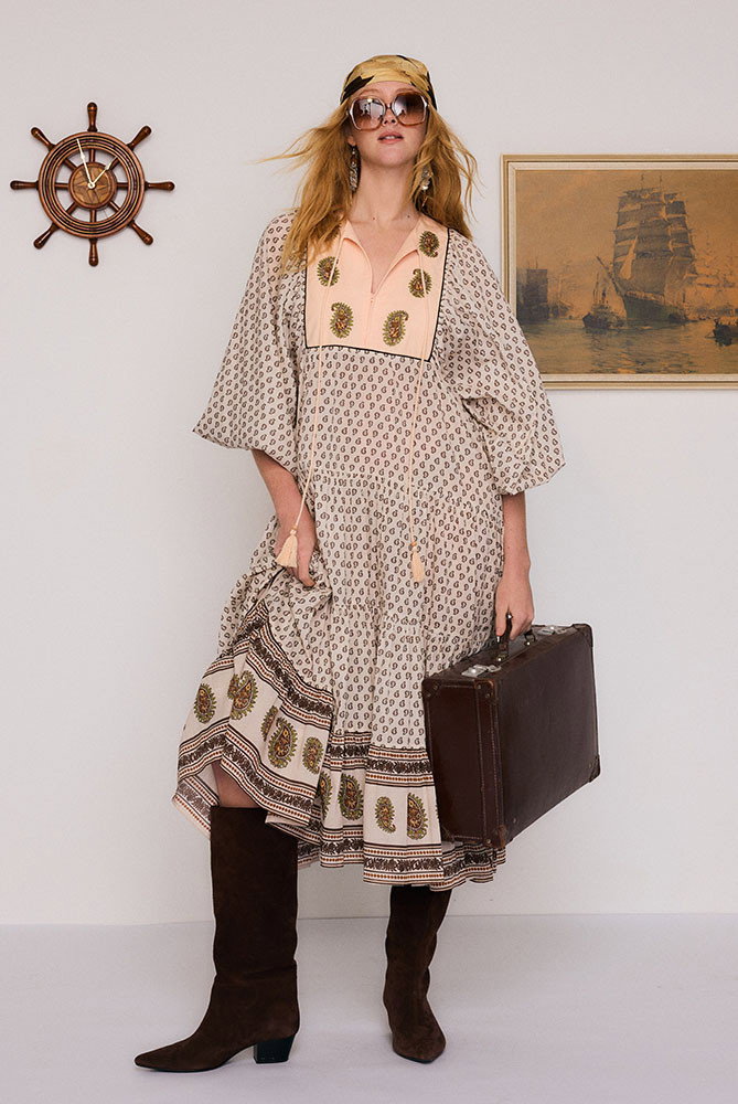 Image of Ada Boho Midi Dress in Pink