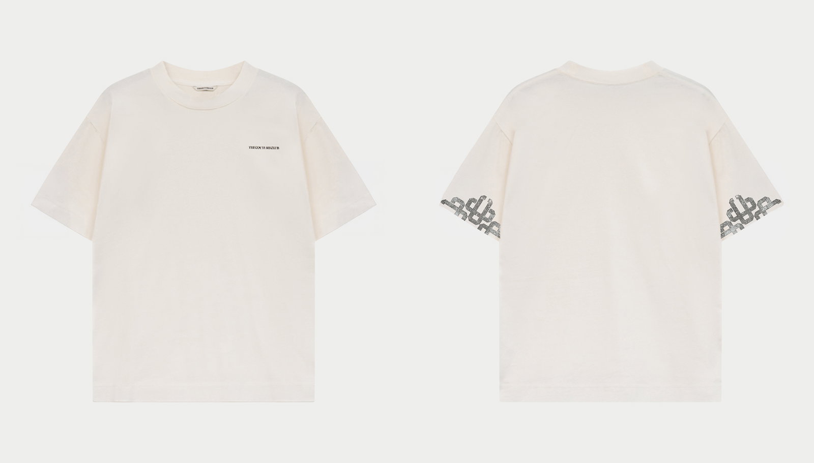 CRACKED EMBLEM SLEEVE PRINT T-SHIRT