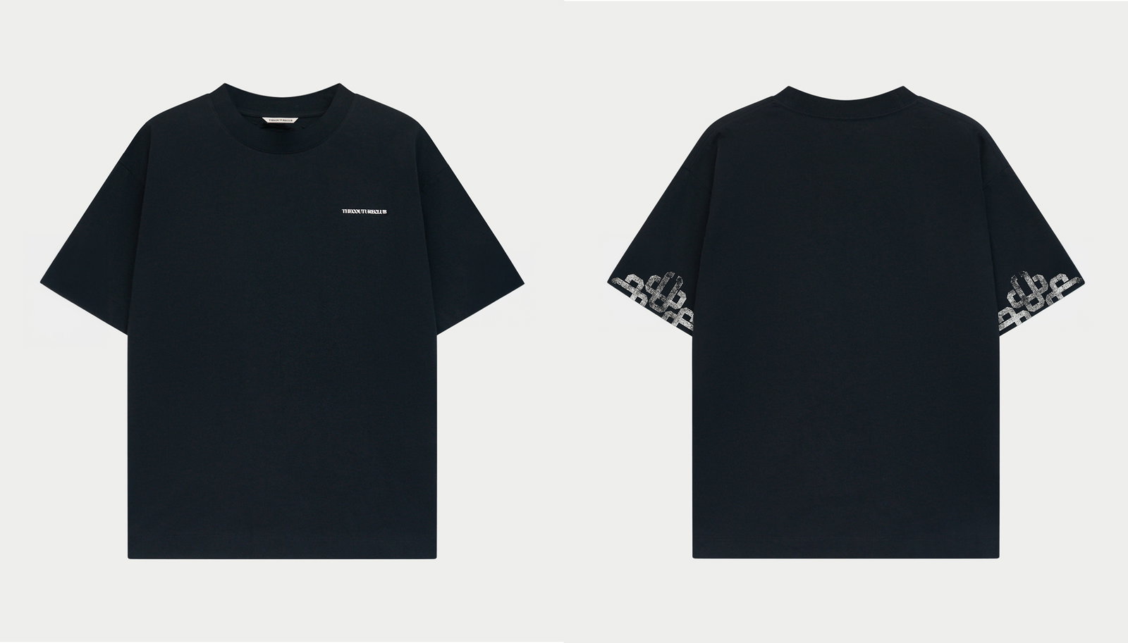 CRACKED EMBLEM SLEEVE PRINT T-SHIRT