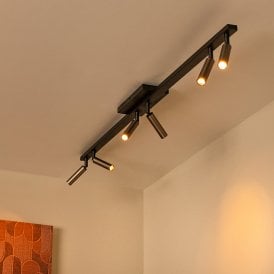 Lucide Keoni 6 Light Ceiling Spotlight Bar - Brown