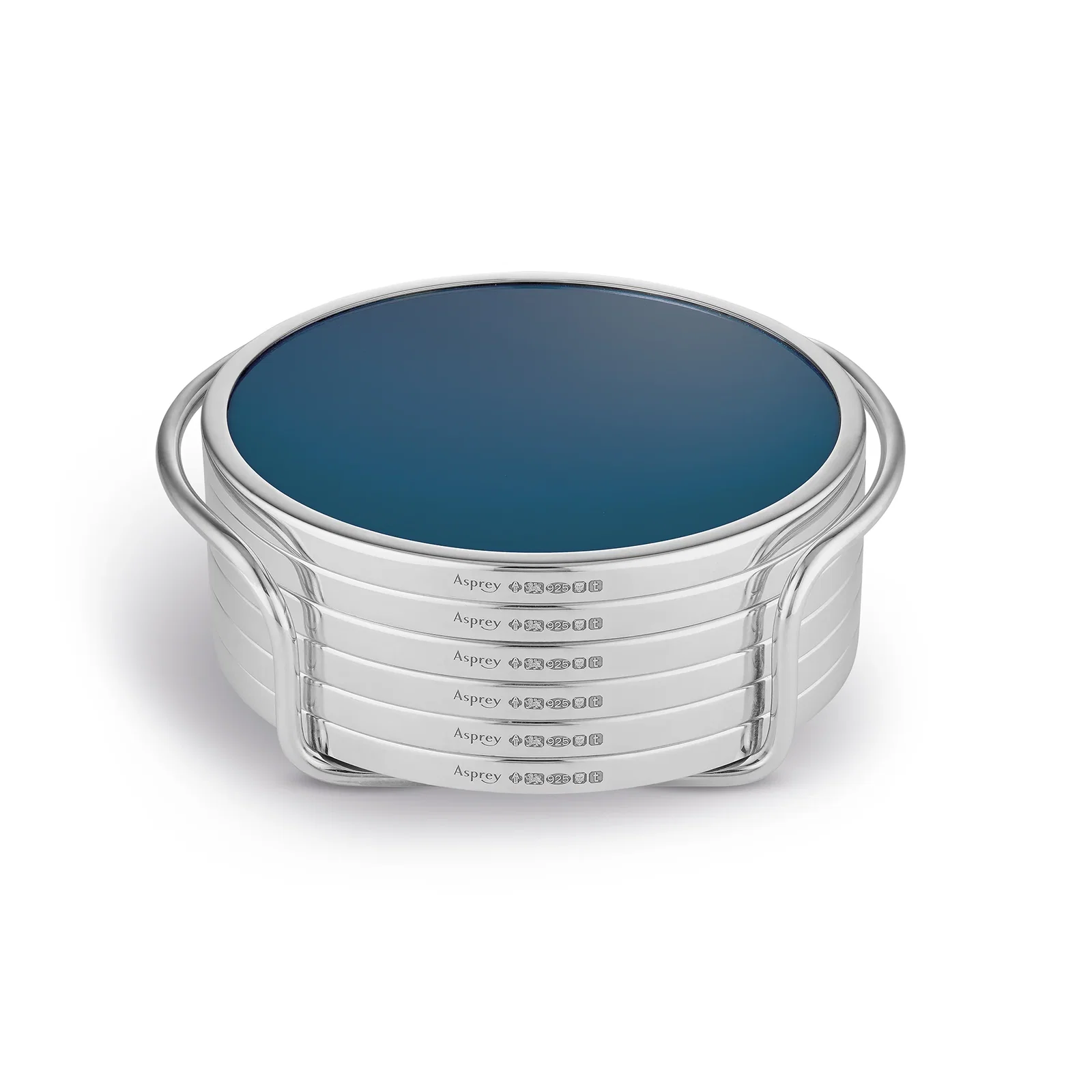 Image of Coasters in Sterling Silver and Formica®, Set of 6