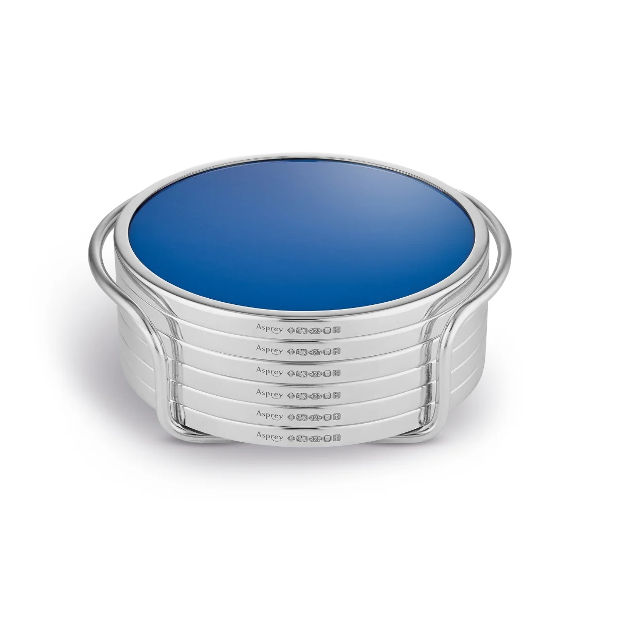 Image of Coasters in Sterling Silver and Formica®, Set of 6