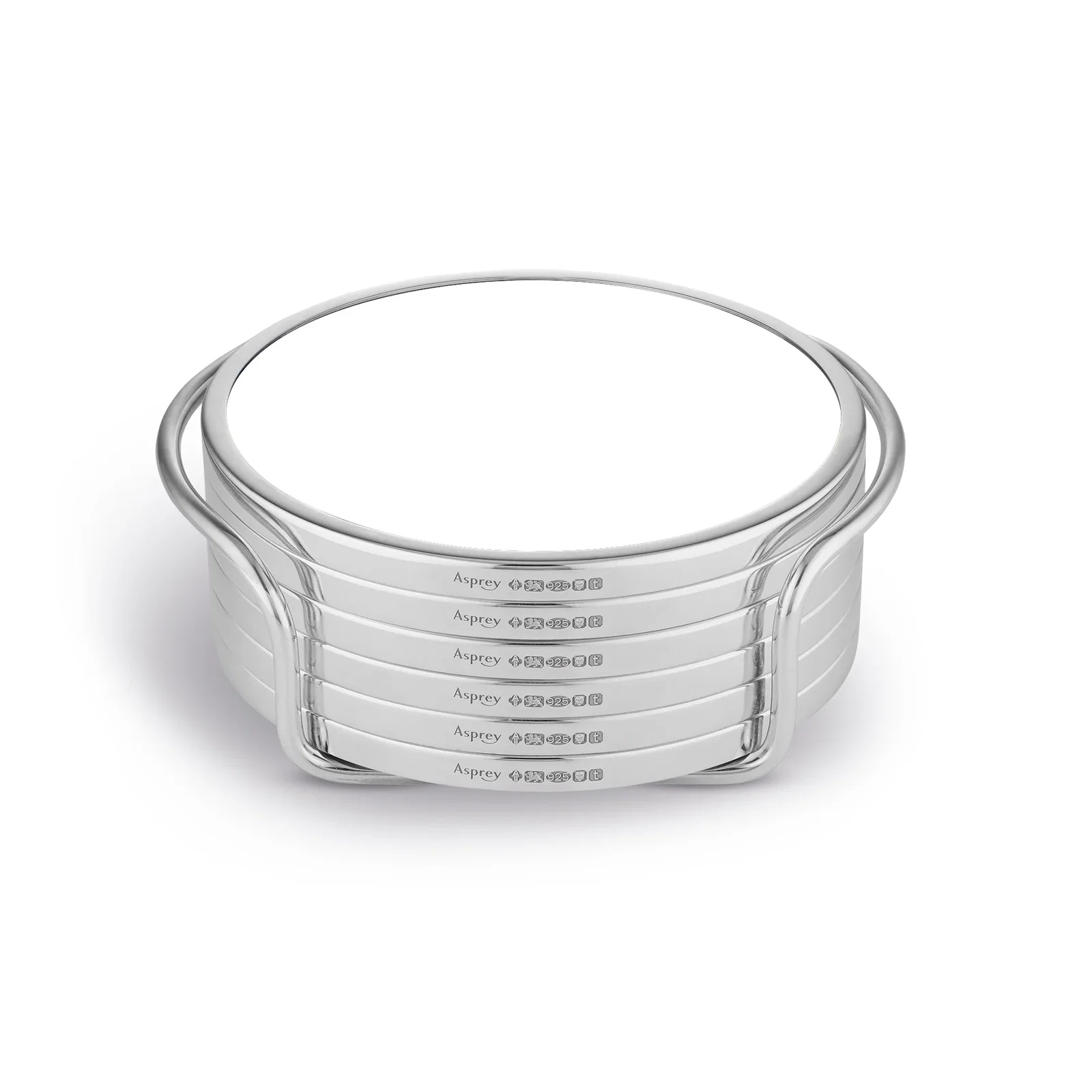 Image of Coasters in Sterling Silver and Formica®, Set of 6