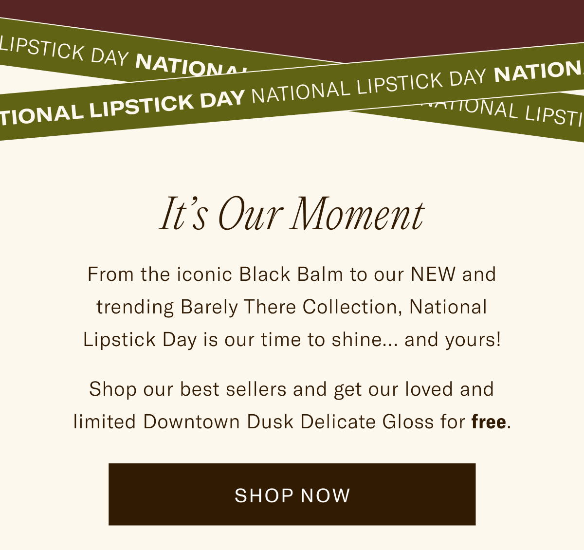 It's our Moment [Click here to Shop Now]