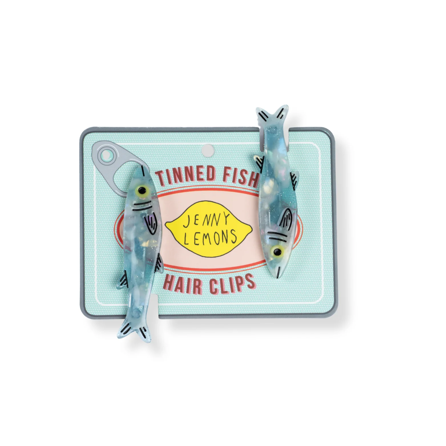 Image of Blue Sardine Alligator Hair Clip Set