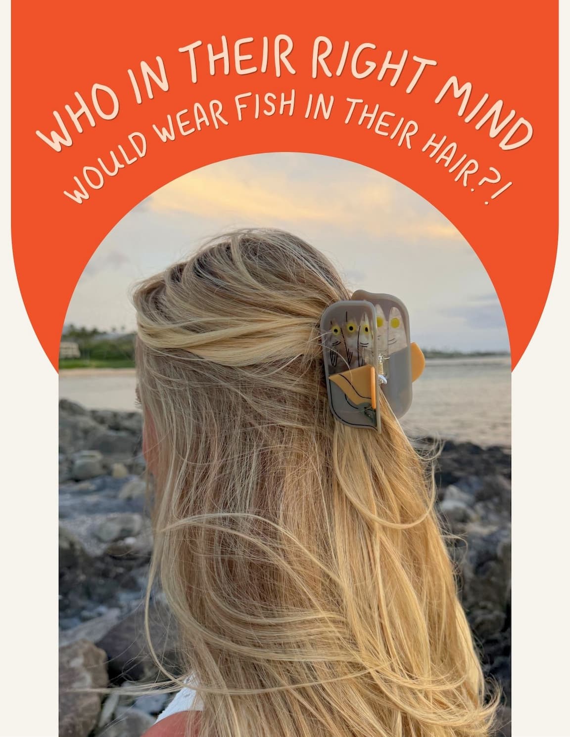 who in their right mind would wear fish in their hair?!