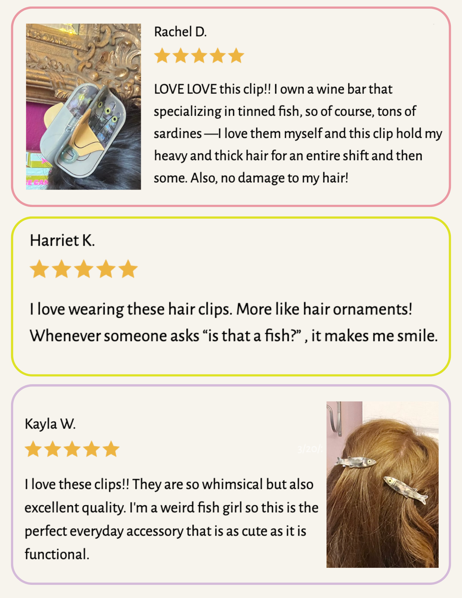 COLLECTION OF 5 STAR REVIEWS