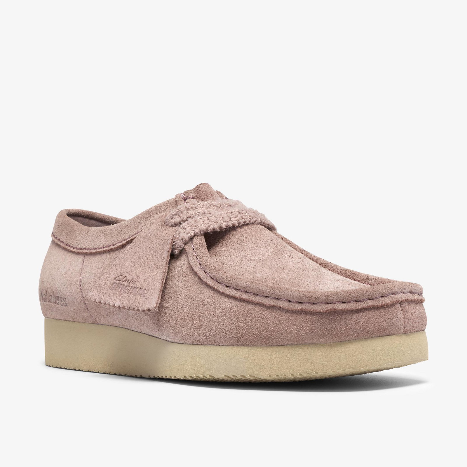 Shop Wallabee Lite Dusty Pink Suede