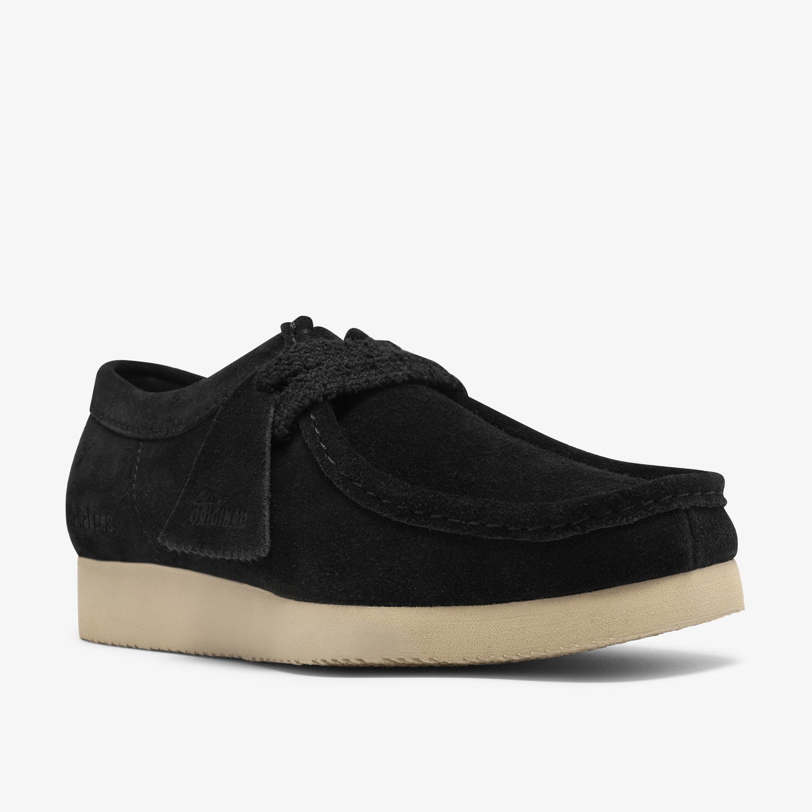 Shop Wallabee Lite Black Suede