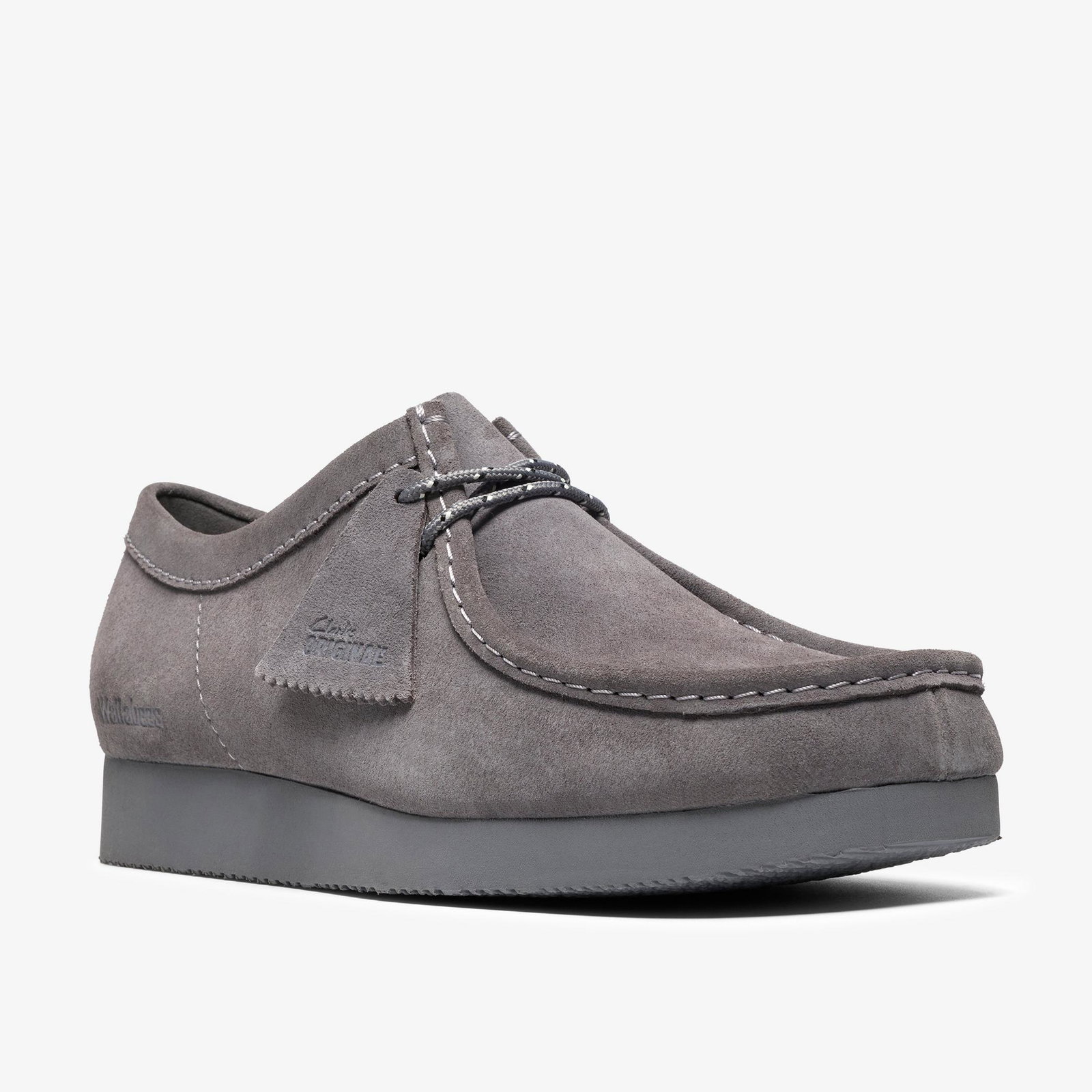 Shop Wallabee Lite Grey Suede