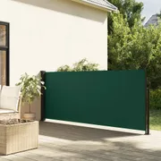 Retractable Side Awning Dark Green 140x300 cm