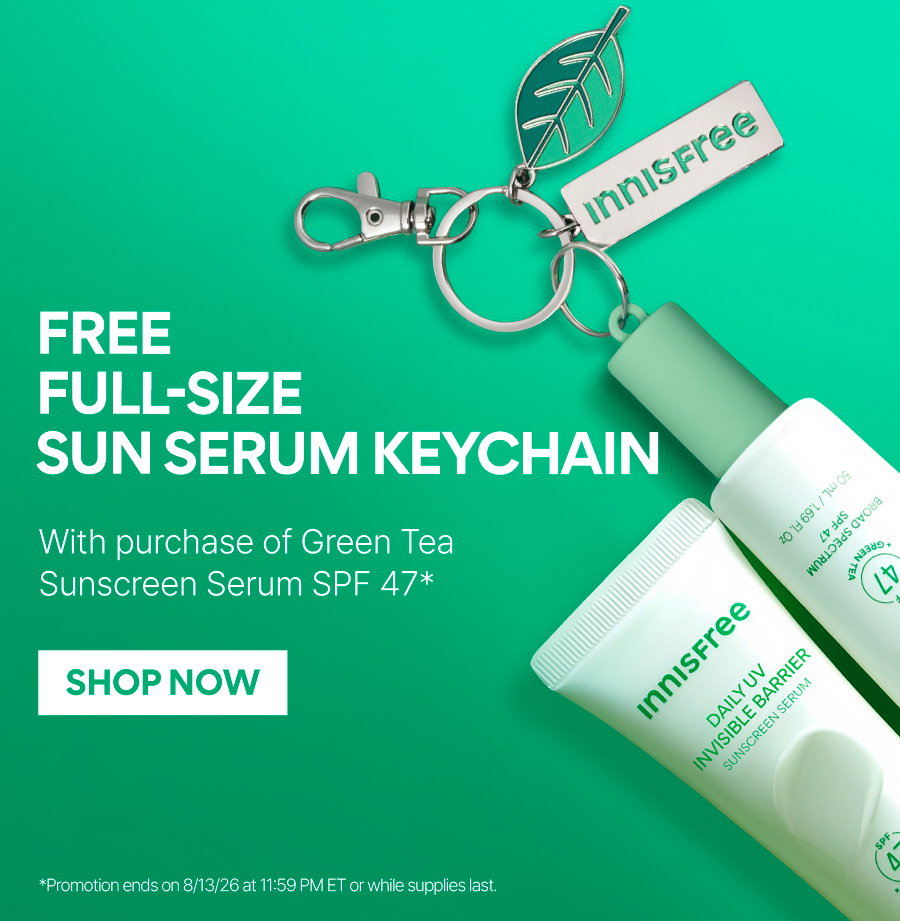 FREE FULL-SIZE SUN SERUM KEYCHAIN W/ PURCHASE OF GREEN TEA SUNSCREEN SERUM