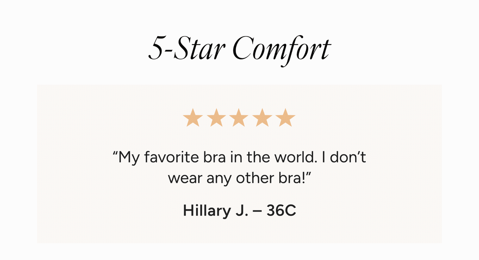 5-Star Comfort
