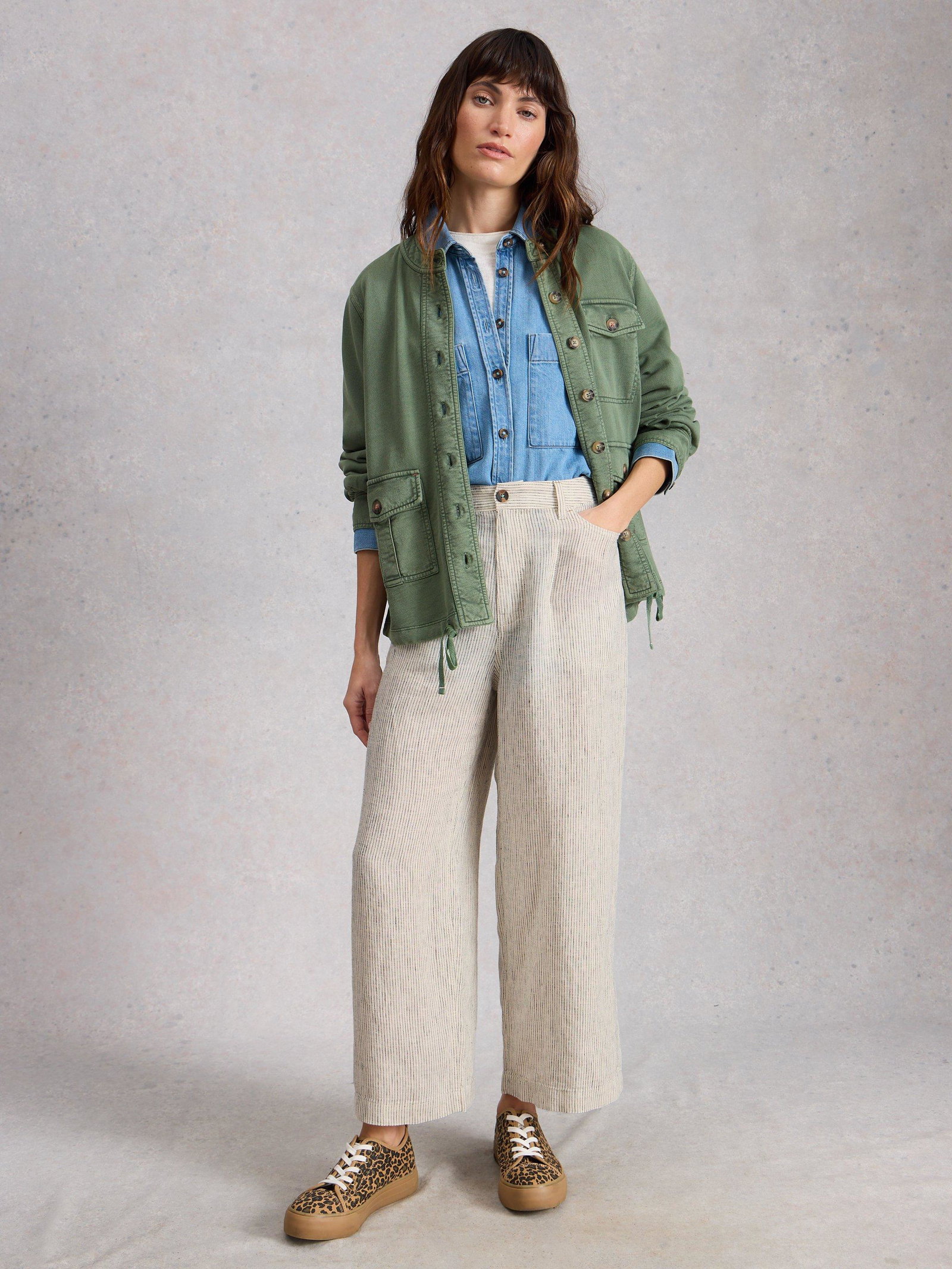 Shop Tia Linen Wide Leg Crop