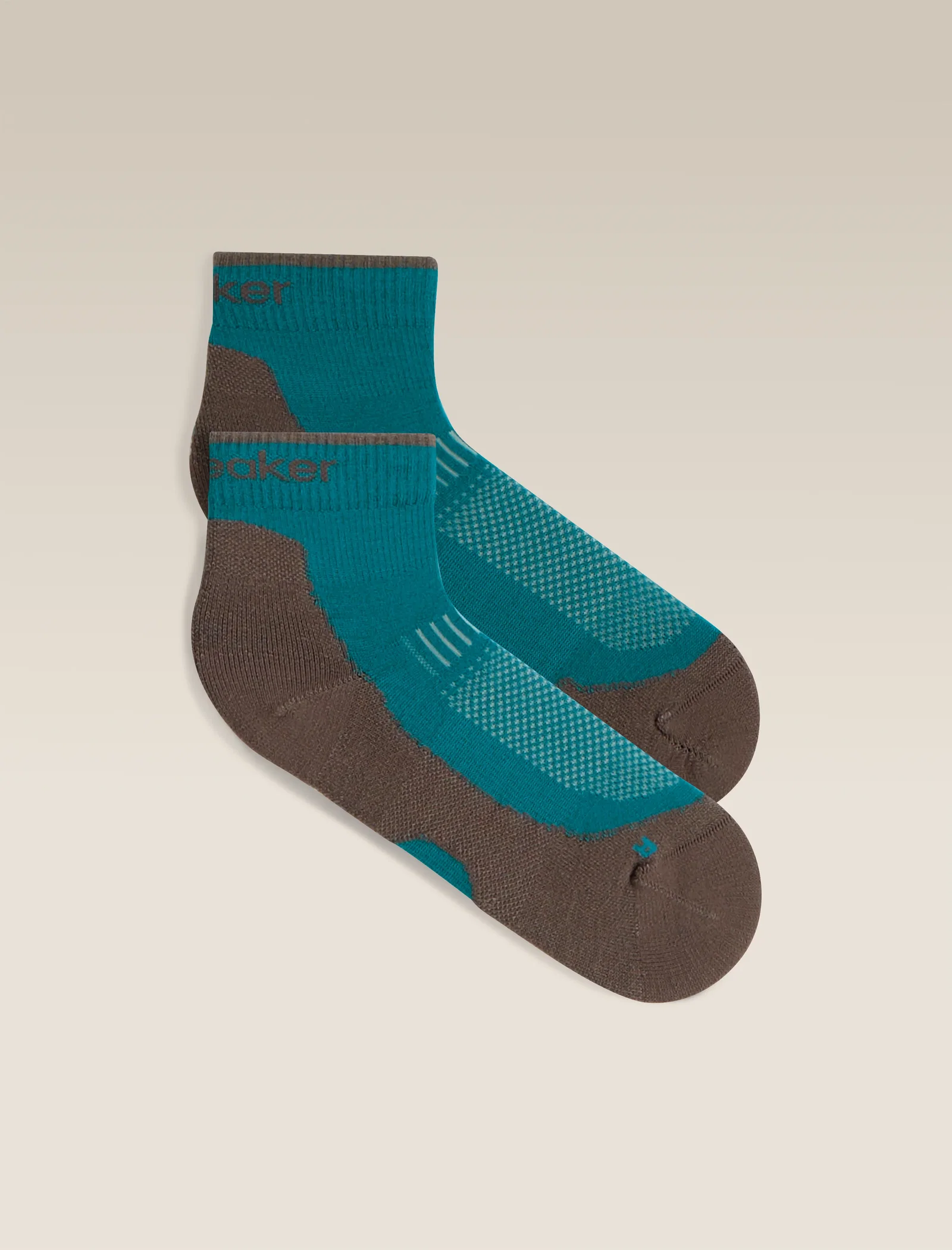 Women's Merino Hike+ Light Mini Socks - Tidal Teal/Porcini / M
