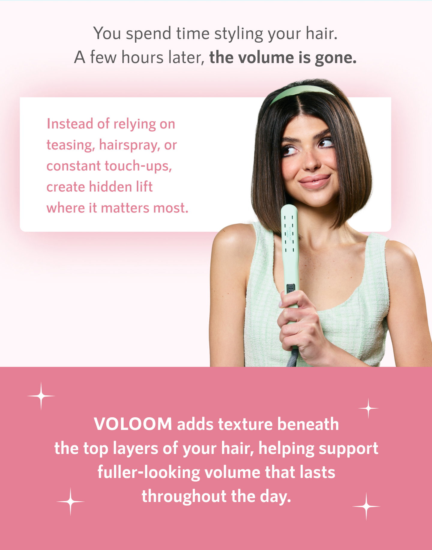 You spend time styling your hair.