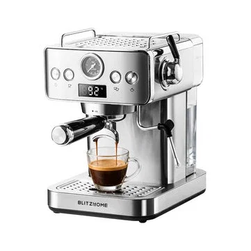 [EU Direct] BlitzHome® CM-601G Espresso Coffee Machine 20Bar 1150W with Pressure Gauge H10A PID & NTC 51mm Portafilter Manual Steam Wand