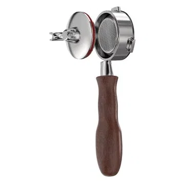 HiBREW V10 58MM Portafilter 2-In-1 Bottomless & Dual Spout Coffee Handle 304 Stainless Steel Wooden Handle For H10A/ H10 Plus Espresso Machine