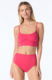 Shop Vince Camuto Corset Bikini Top in Solids