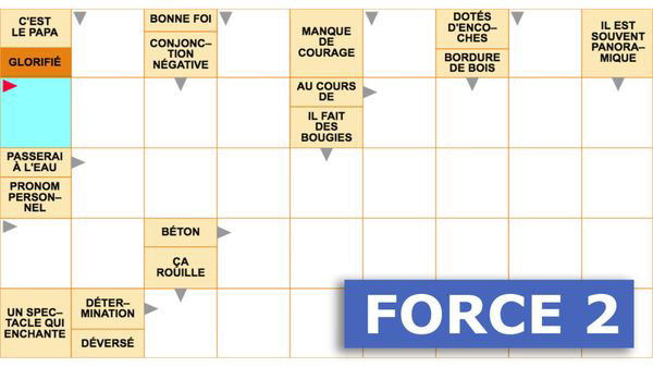 Mots fléchés gratuits - Force 2 - 29 juillet 2026 Grille n°4019
