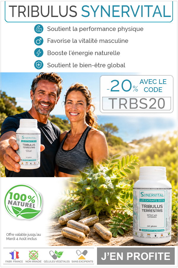 -20% sur le Tribulus Terrestris Synervital pour votre tonus !