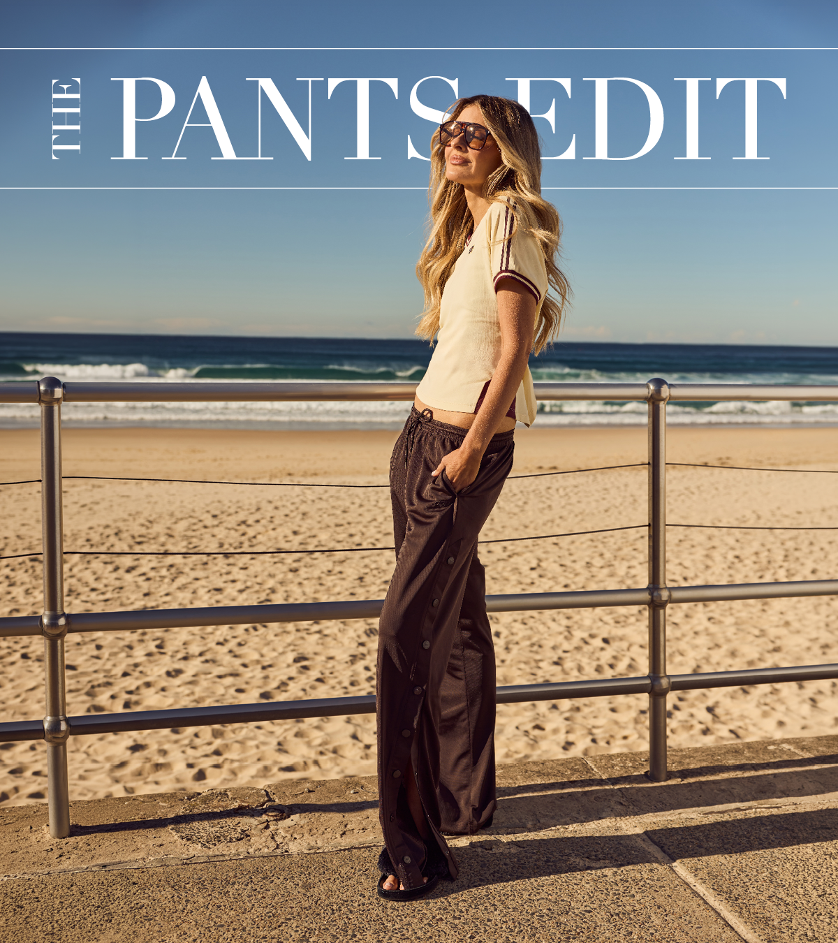 "The Pant Edit" - Elle wearing the Retro Snap Pants