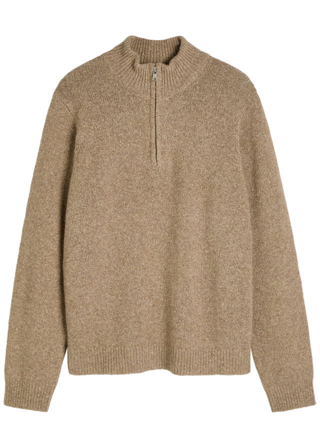 WON HUNDRED Viaan half-zip wool and silk-blend jumper