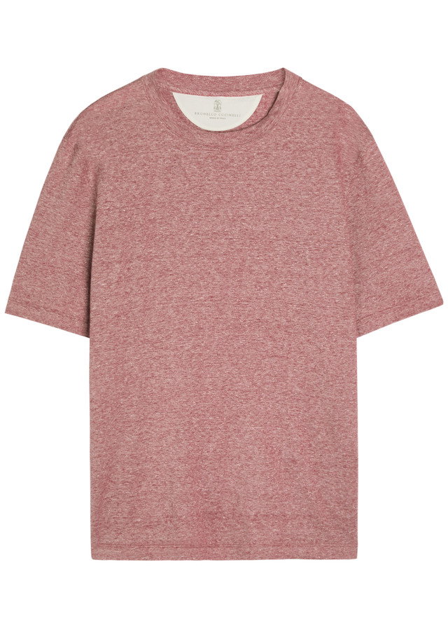 BRUNELLO CUCINELLI Linen and cotton-blend T-shirt
