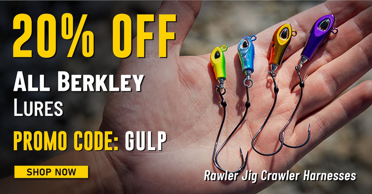 20% Off All Berkley Lures Promo Code: GULP Rawler Jig Crawler Harnesses Shop Now