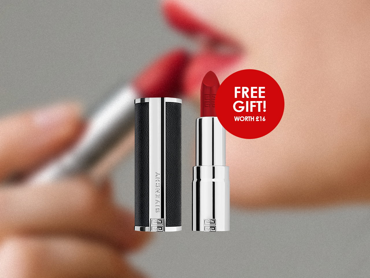 FREE! GIVENCHY Le Rouge Interdit Intense Silk - Rouge Graine (worth £16) when you spend £40+ or more on lipstick.