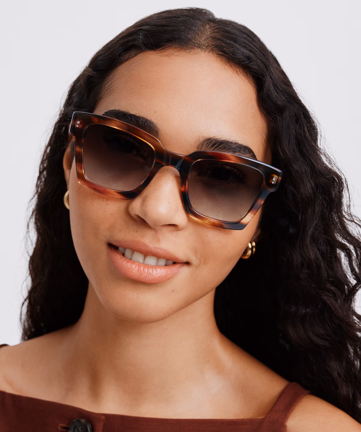 Sonia in Striped Magnolia with Cognac Tortoise