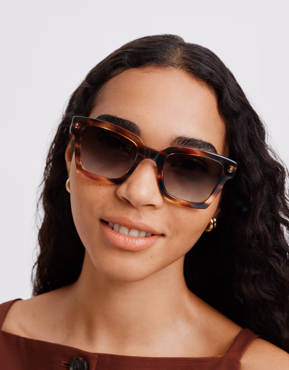 Sonia in Striped Magnolia with Cognac Tortoise