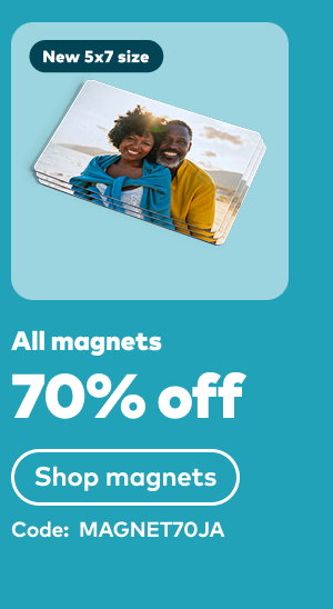 All magnets 70% off. Code: MAGNET70JA. Shop magnets.