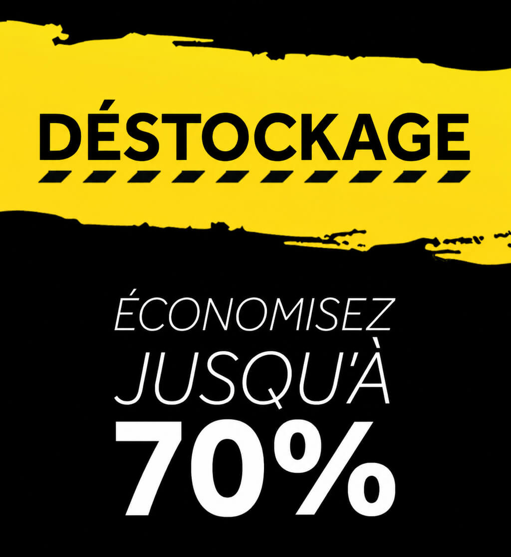 Déstockage - Économisez jusqu'à 60%. Commander >