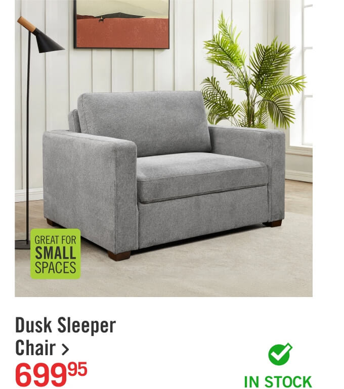 Dusk Linen-Look Fabric Sleeper Chair.