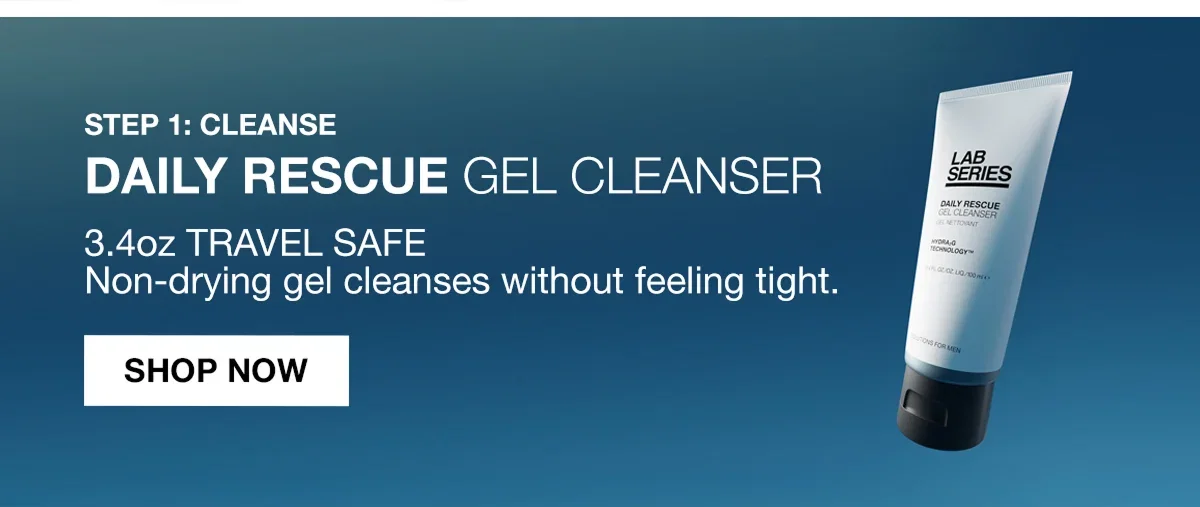 STEP 1 Cleanse | DAILY RESCUE GEL CLEASNER | 3.4oz TRAVEL SAFE | Non-drying gel cleanses without feeling tight | SHOP NOW