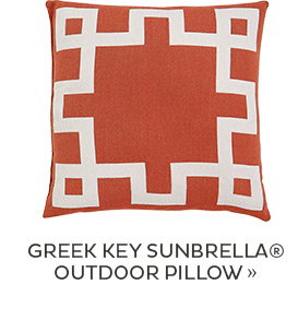 Greek Key Sunbrella Outdoor Pillow