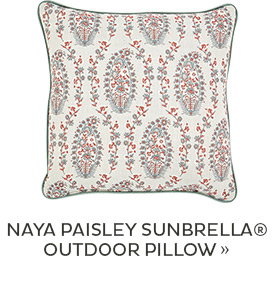 Naya Paisley Sunbrella Outdoor Pillow