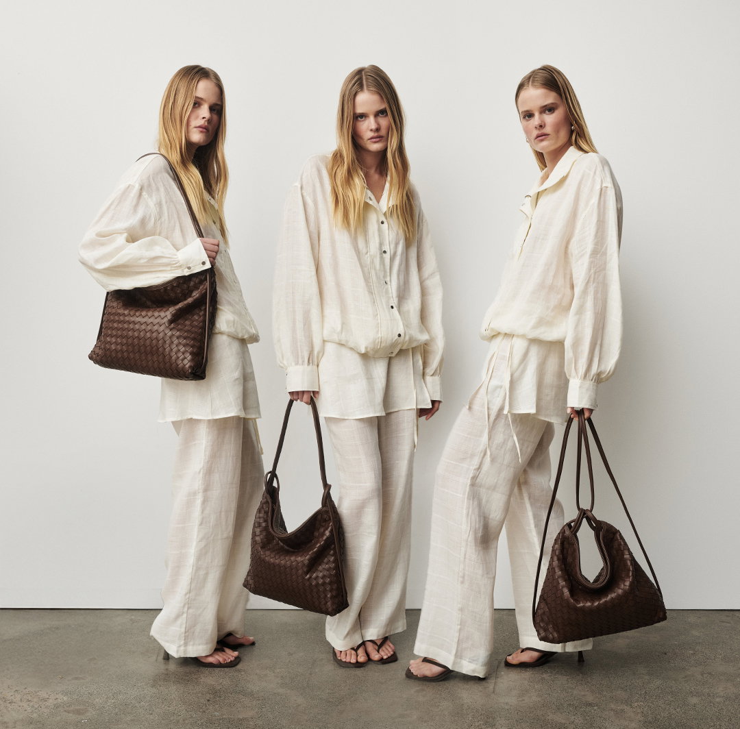 Woven Bella Convertible Backpack Chocolate
