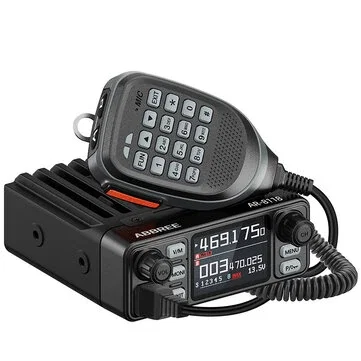 ABBREE AR-8118 25W UV Dual Band Mini Walkie Talkie 200 Channels 10-30KM Range NOAA Weather Alerts Dual PTT HD Voice Mobile Radio